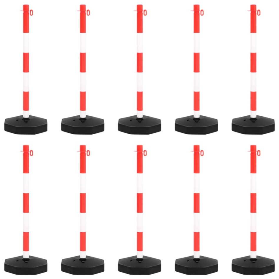Juego de barrera con postes y cadena plástico 10