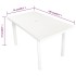 Mesa de jardín de plástico blanca 126x76x72