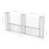 Cesta en forma de U muro de gaviones galvanizado 240x20x100