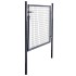 Puerta de malla de jardín acero galvanizado gris 85,5x100