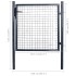 Puerta de malla de jardín acero galvanizado gris 85,5x100