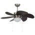 Ventilador de techo con lámpara marrón oscuro 76
