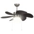 Ventilador de techo con lámpara marrón oscuro 76