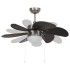 Ventilador de techo con lámpara marrón oscuro 76