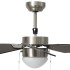 Ventilador de techo con lámpara marrón oscuro 76