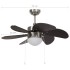 Ventilador de techo con lámpara marrón oscuro 76