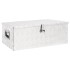 Caja de almacenaje de aluminio plateado 90x47x33,5