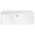 Caja de almacenaje de aluminio plateado 90x47x33,5