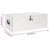 Caja de almacenaje de aluminio plateado 90x47x33,5