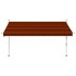 Toldo manual retráctil naranja y marrón 350