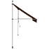 Toldo manual retráctil naranja y marrón 350