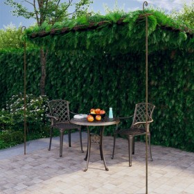 Pérgola de jardín marrón antiguo 4x3x2,5 m