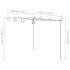Pérgola de jardín marrón antiguo 4x3x2,5 m