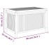 Caja de almacenaje de jardín bambú 90x52x55