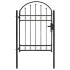 Puerta de jardín con arco superior 100x125 cm acero