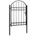 Puerta de jardín con arco superior 100x125 cm acero