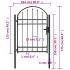 Puerta de jardín con arco superior 100x125 cm acero