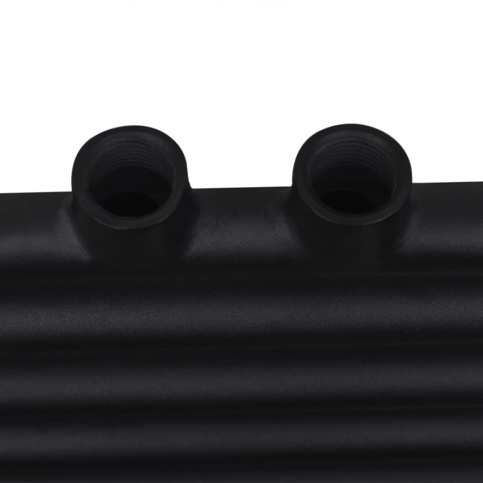 Radiador toallero de baño recto negro 500 x 1160