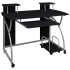 Escritorio ordenador madera contrachapada negro 110x52x88,5