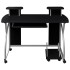 Escritorio ordenador madera contrachapada negro 110x52x88,5