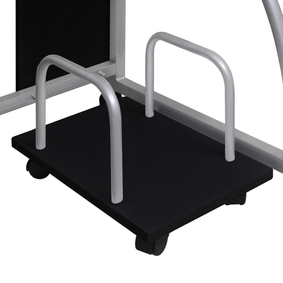 Escritorio ordenador madera contrachapada negro 110x52x88,5