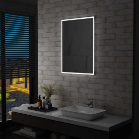 Espejo de pared de baño con LED 60x80