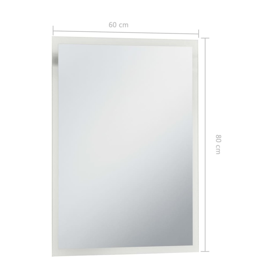 Espejo de pared de baño con LED 60x80