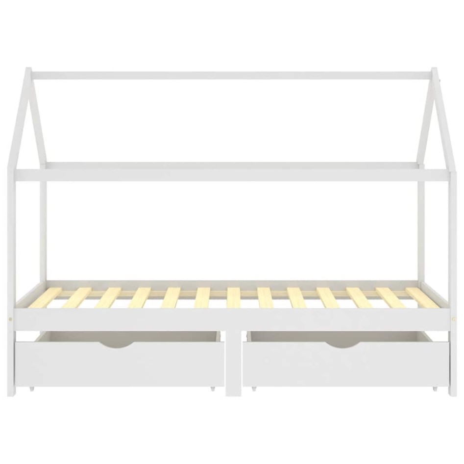 Estructura de cama infantil cajones madera pino blanco