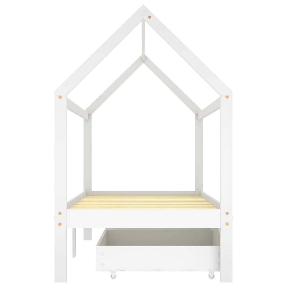 Estructura de cama infantil cajones madera pino blanco