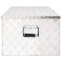 Caja de almacenaje de aluminio plateado 100x55x37
