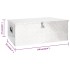Caja de almacenaje de aluminio plateado 100x55x37