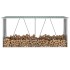 Casetilla para leña acero galvanizado verde 330x84x152