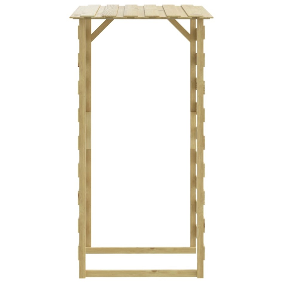Pérgola con techo madera de pino impregnada 100x90x200