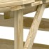 Pérgola con techo madera de pino impregnada 100x90x200