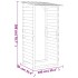 Pérgola con techo madera de pino impregnada 100x90x200