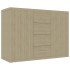 Aparador de madera contrachapada color roble Sonoma 60x30x70