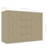 Aparador de madera contrachapada color roble Sonoma 60x30x70