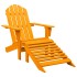 Silla jardín Adirondack con otomana madera maciza abeto
