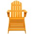 Silla jardín Adirondack con otomana madera maciza abeto