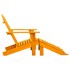 Silla jardín Adirondack con otomana madera maciza abeto