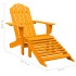 Silla jardín Adirondack con otomana madera maciza abeto