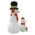 Familia de muñecos de nieve inflables con LED 360