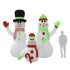Familia de muñecos de nieve inflables con LED 360