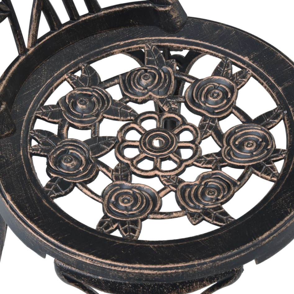 Sillas de jardín bistró 2 uds aluminio fundido color