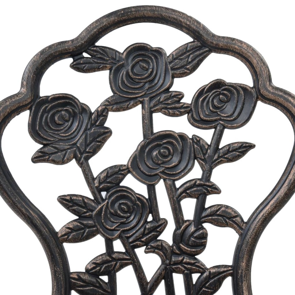 Sillas de jardín bistró 2 uds aluminio fundido color