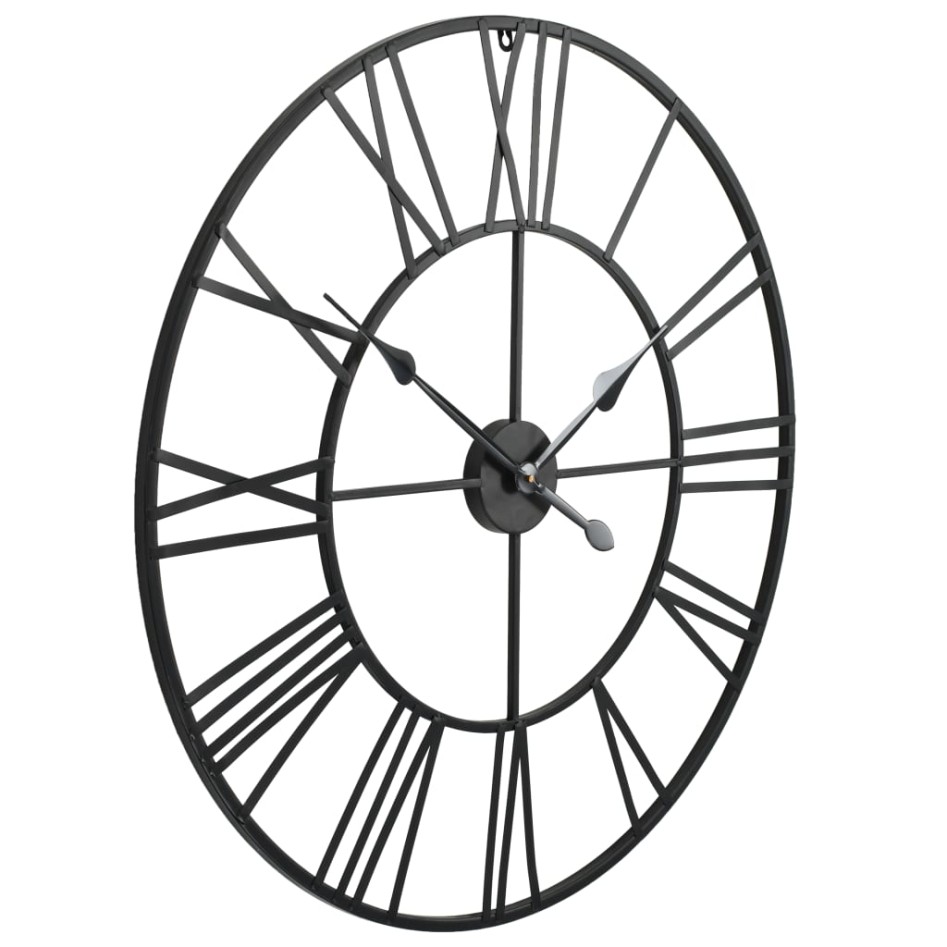 Reloj de pared vintage movimiento cuarzo metal 80 cm