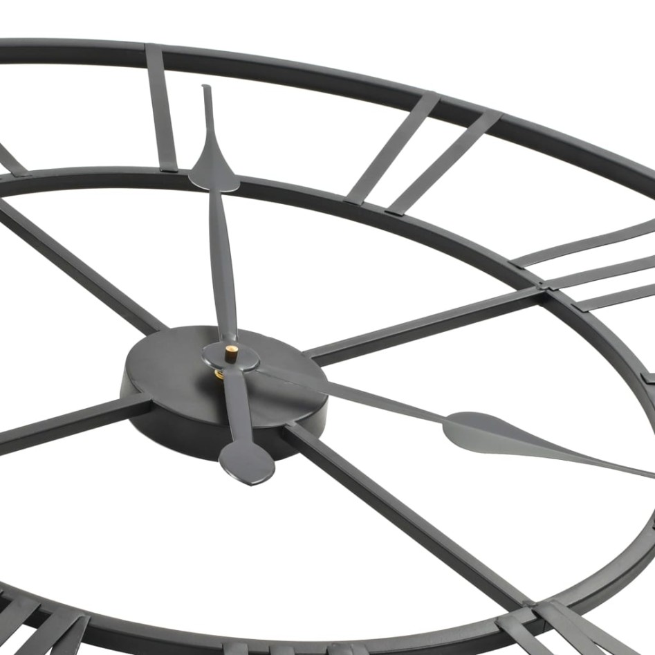 Reloj de pared vintage movimiento cuarzo metal 80 cm