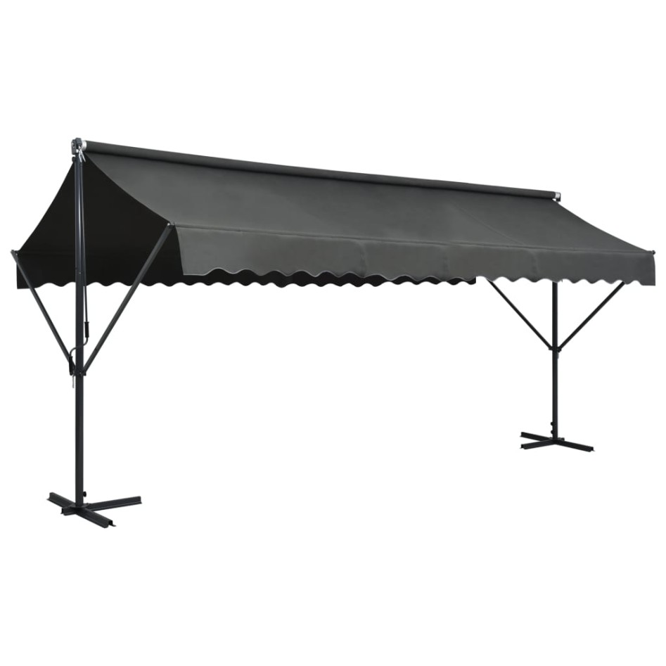 Toldo de pie independiente gris antracita 500x300