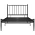 Estructura de cama sin colchón metal negro 90x200
