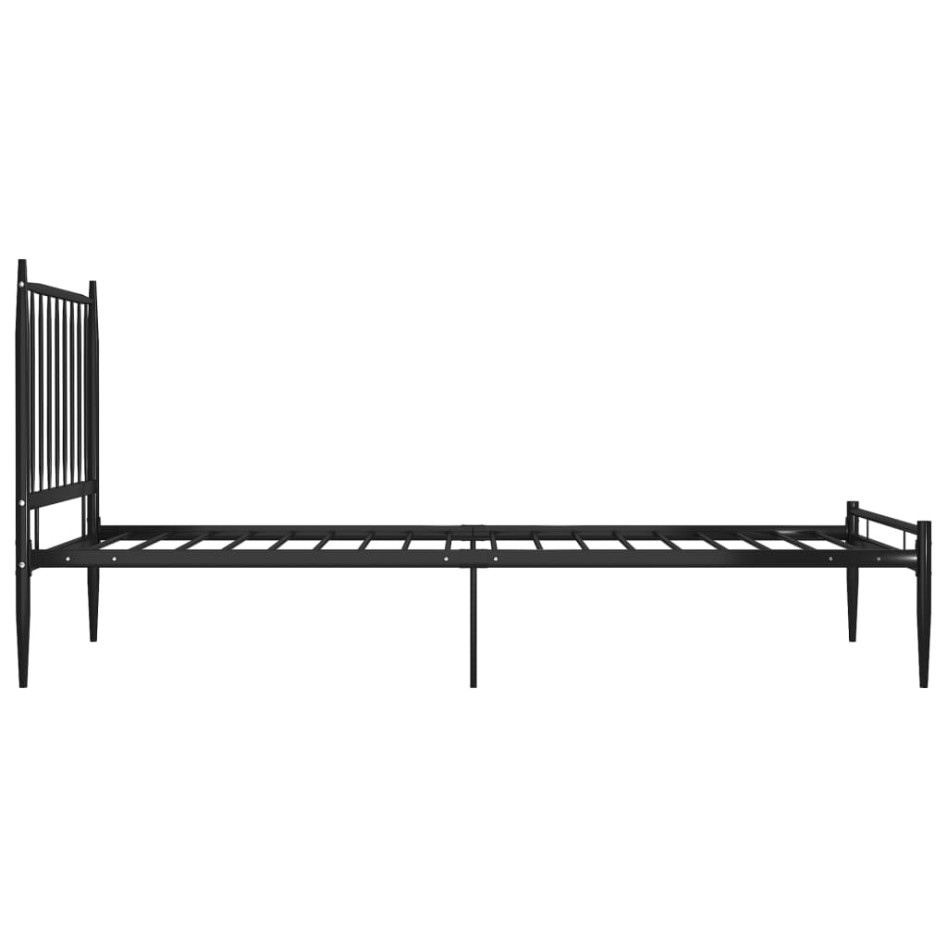 Estructura de cama sin colchón metal negro 90x200